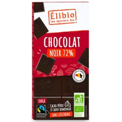 Chocolat Noir BIO 72% - 100g – Elibio