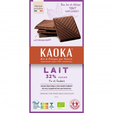 Chocolat au Lait Simply Milk 32% - 80g – Kaoka