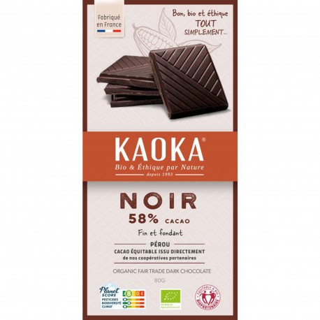 Chocolat Noir Simply Dark 58% - 80g – Kaoka