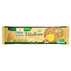 Vitalines, Sablés Amandes Citron au Son d’Avoine Bio - 200g – Moulins Des Moines