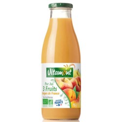 Pur Jus 3 Fruits Verger de France Bio – 75cl – Vitamont