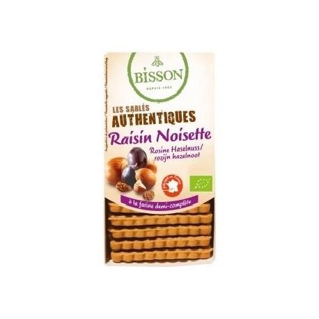 Sablés Authentiques Raisin Noisette - 175g - Bisson