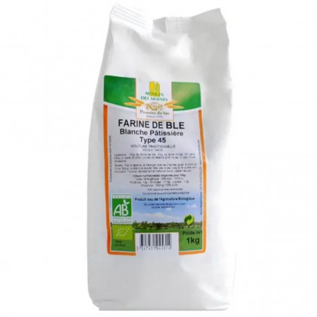 Farine de Blé Blanche T45 - 1kg - Moulin des Moines