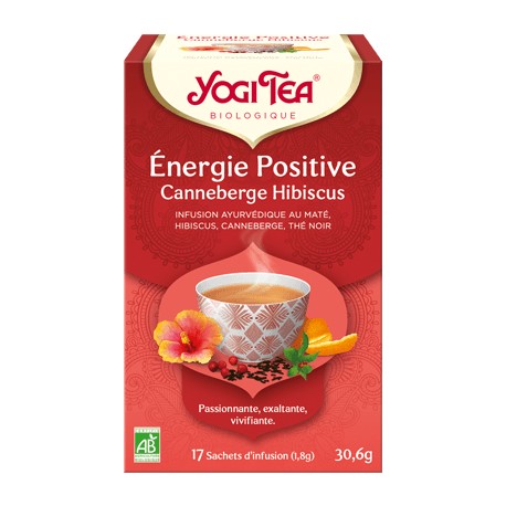 Énergie Positive Canneberge Hibiscus - 17 sachets d'infusion - Yogi Tea