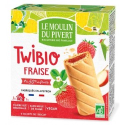 Twibio Fourré Fraise - 150g - Le Moulin du Pivert