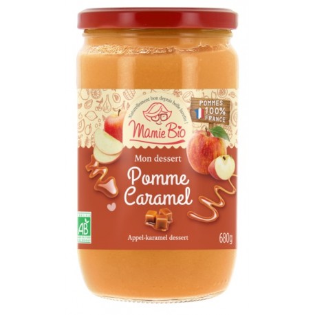 Purée de Pomme Caramel Beurre Salé - 680g - Mamie Bio