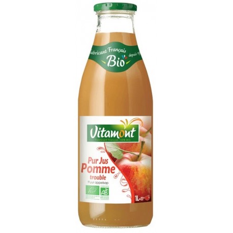 Pur Jus de Pomme Trouble Bio – 1L – Vitamont