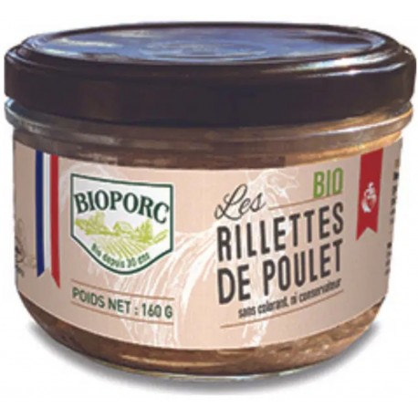 Les Rillettes de Poulet - 160g - Bioporc