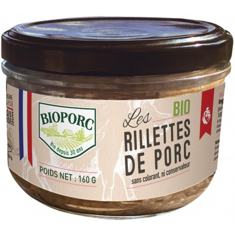 Les Rillettes De Porc - 160g - Bioporc