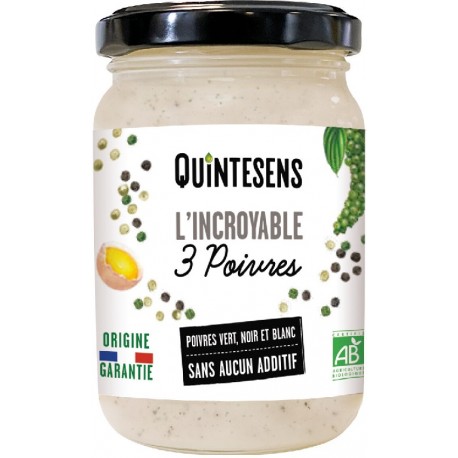 Sauce l'Incroyable 3 Poivres - 180g - Quintesens