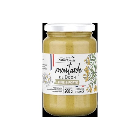 Moutarde de Dijon Fine et Forte - 200g - Natur'Avenir