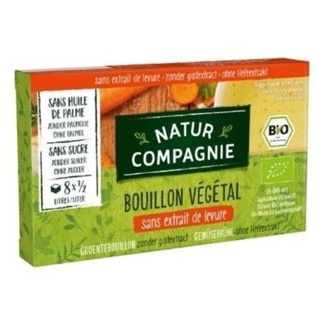 Bouillon Légumes sans Levure Cubes - 84g - Natur Compagnie