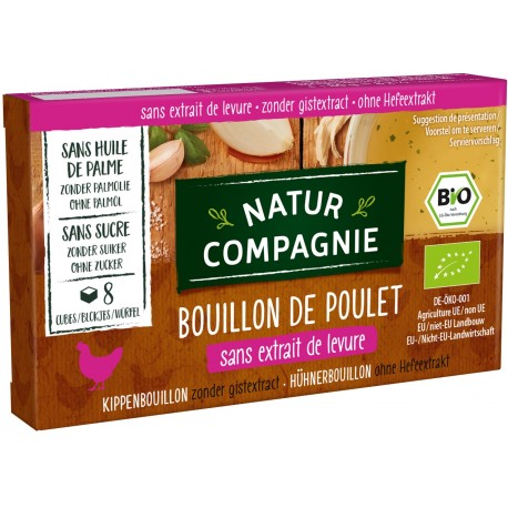 Bouillon de Poulet sans Levure - 80g - Natur Compagnie