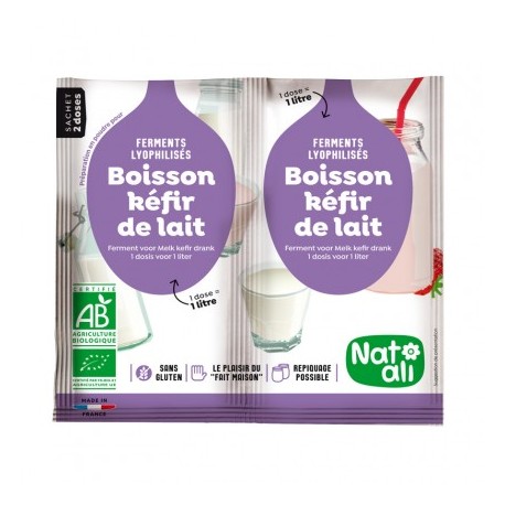 Ferment Kéfir de Lait Bio - 12 g - Natali