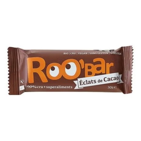 Barre Éclats de Cacao Cru - 30g - Roo'bar