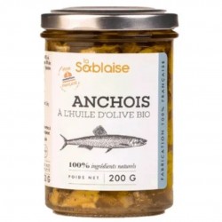 Anchois Debout à l'Huile d'Olive Bio - (8 à 12 pièces - 120 g) - La Sablaise