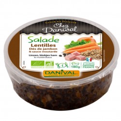 Salade de Lentilles, Dés de Jambon & Sauce Moutarde Bio - 180 g - DANIVAL