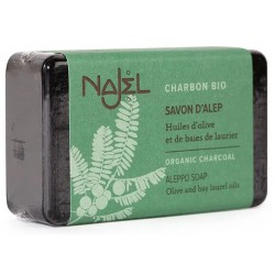 Savon d'Alep au Charbon Végétal Bio - 100g - Najel