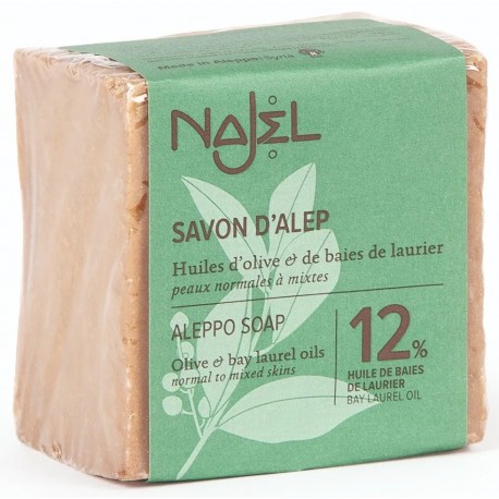 Savon d'Alep 12% Huile Baie de Laurier - 200g - Najel