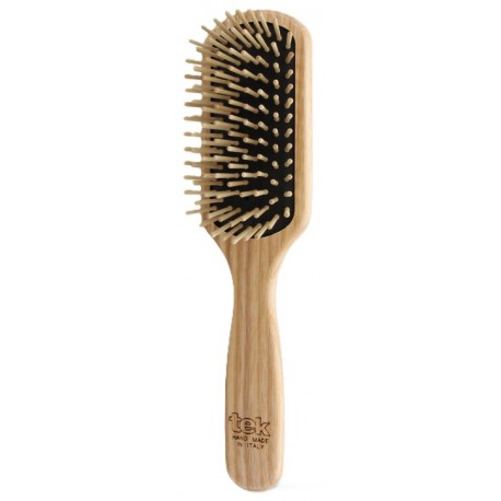 Grande Brosse Rectangle Frêne Picots Courts Tek - Beliflor