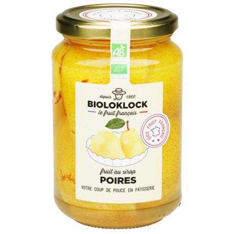 Poires au Sirop – 370 g – Biolo’Klock