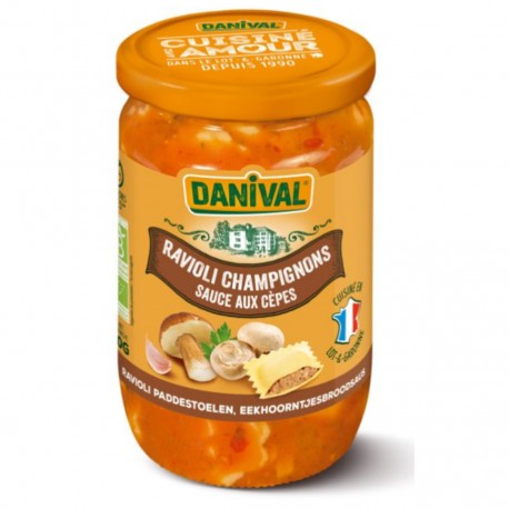 Ravioli Champignons Sauce aux Cèpes – 670 g – Danival