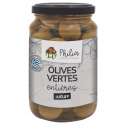 Olives Vertes Entières Bio – 190 g – Philia