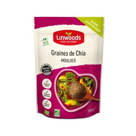 Graines de Chia Moulues – 200g – Linwoods