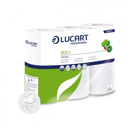 6 rouleaux Papier de toilette Eco - Lucart Professional