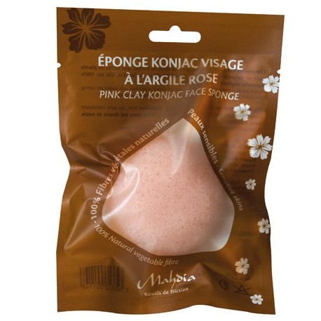 Eponge Konjac Visage à l'Argile Rose - 30g - Beliflor®