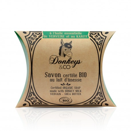 Savon Bio au lait d'ânesse Verveine et Karité - 100g - Donkeys & Co