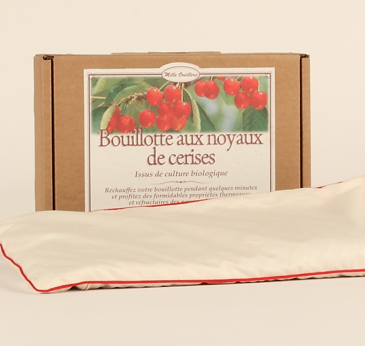 MILLE OREILLERS Bouillotte aux noyaux de cerises - 20 x 40 cm : :  Hygiène et Santé