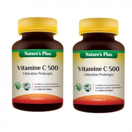 Lot de 2 Boites de Vitamine C 500 - Action prolongée - 2x60 Comprimés - Nature's Plus