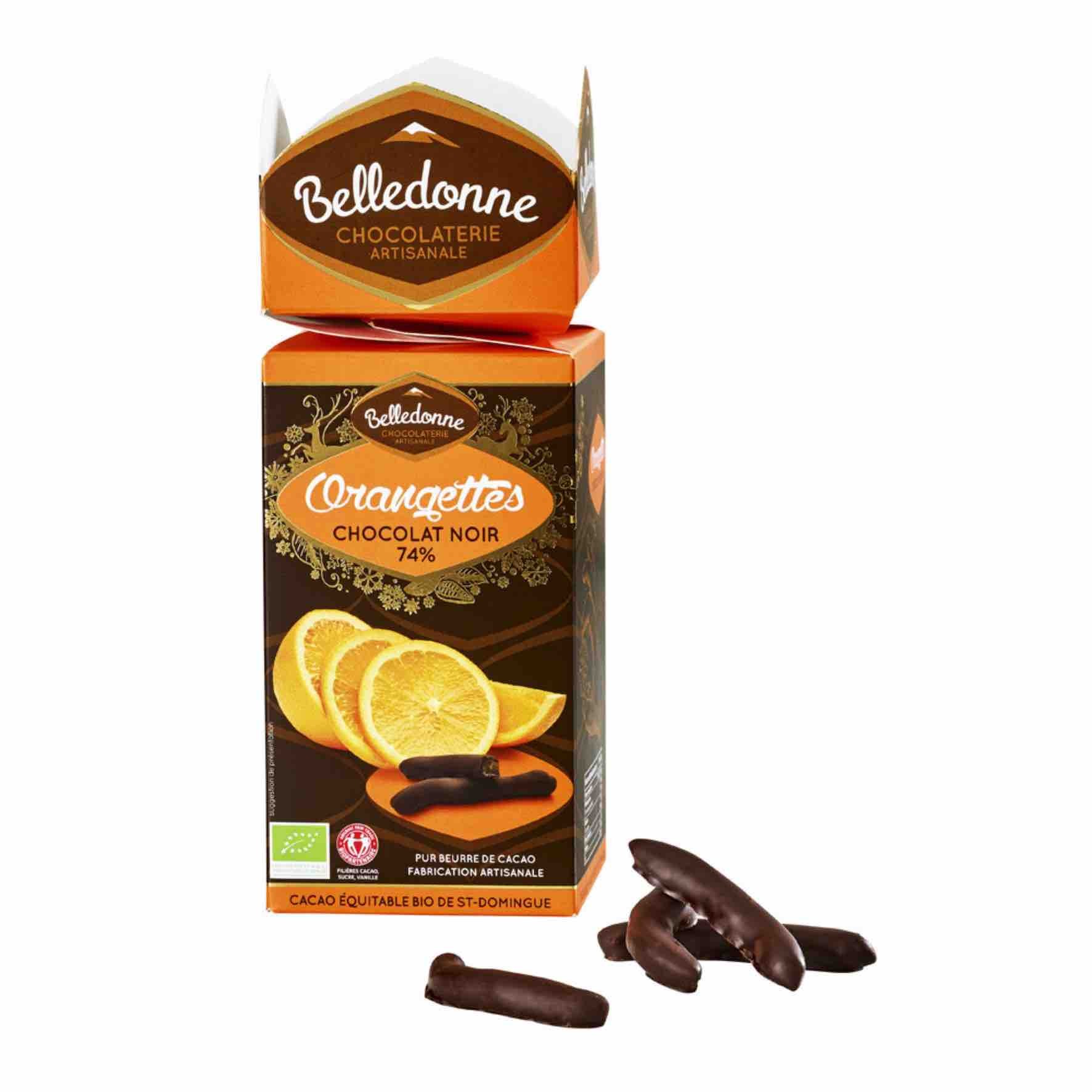 Boîte d'orangettes au chocolat noir - Monbana Chocolatier