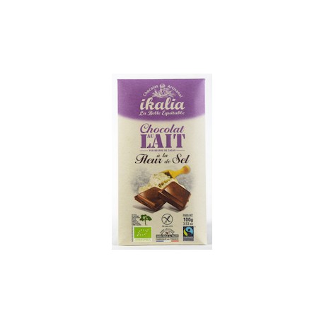 Chocolat au Lait à la Fleur de Sel - 100gr - Ikalia