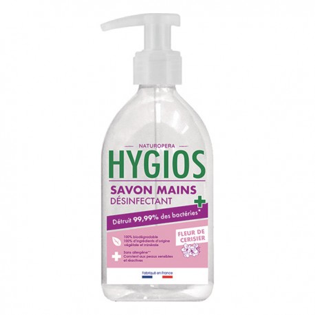 Savon Désinfectant Mains Fleurs de Cerisier - 300ml - Hygios