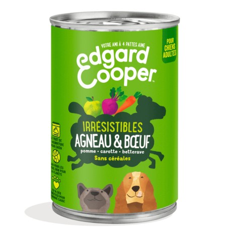 Boîte Chien Agneau & Boeuf - 400g - Edgard Cooper