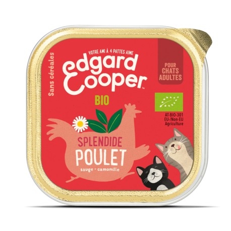 Cat Cup Poulet Bio - 85g - Edgard Cooper