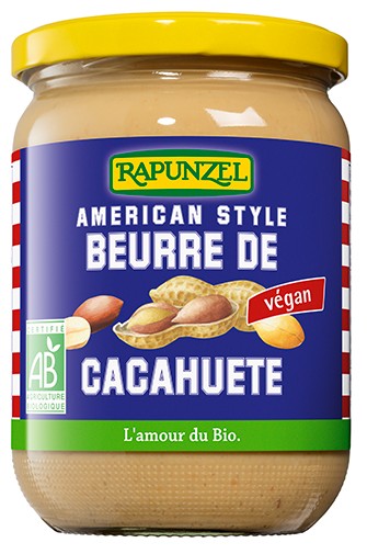 Beurre de cacahuète à l'américaine BIO Rapunzel 500g