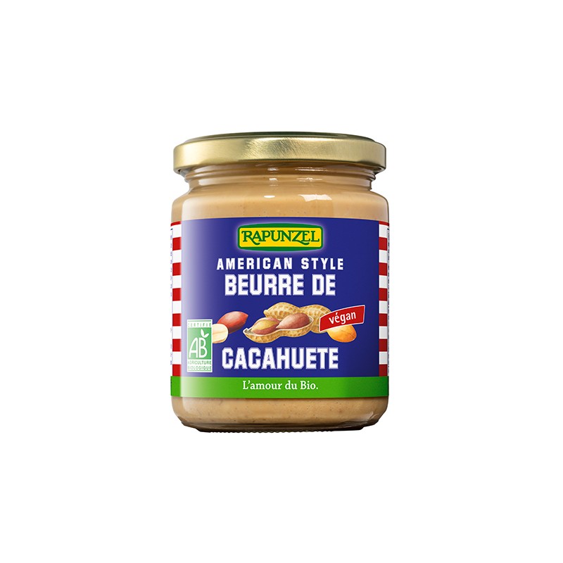 Rapunzel Purée de Cacahuète Bio - Crunchy - Boutique en ligne Piccantino  France
