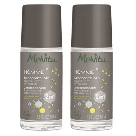 Duo Déodorant 24H Homme - 2x50ml - Melvita