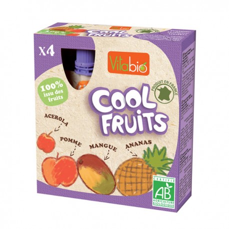 Cool Fruits Pomme Mangue Ananas 4x90g-Vitabio