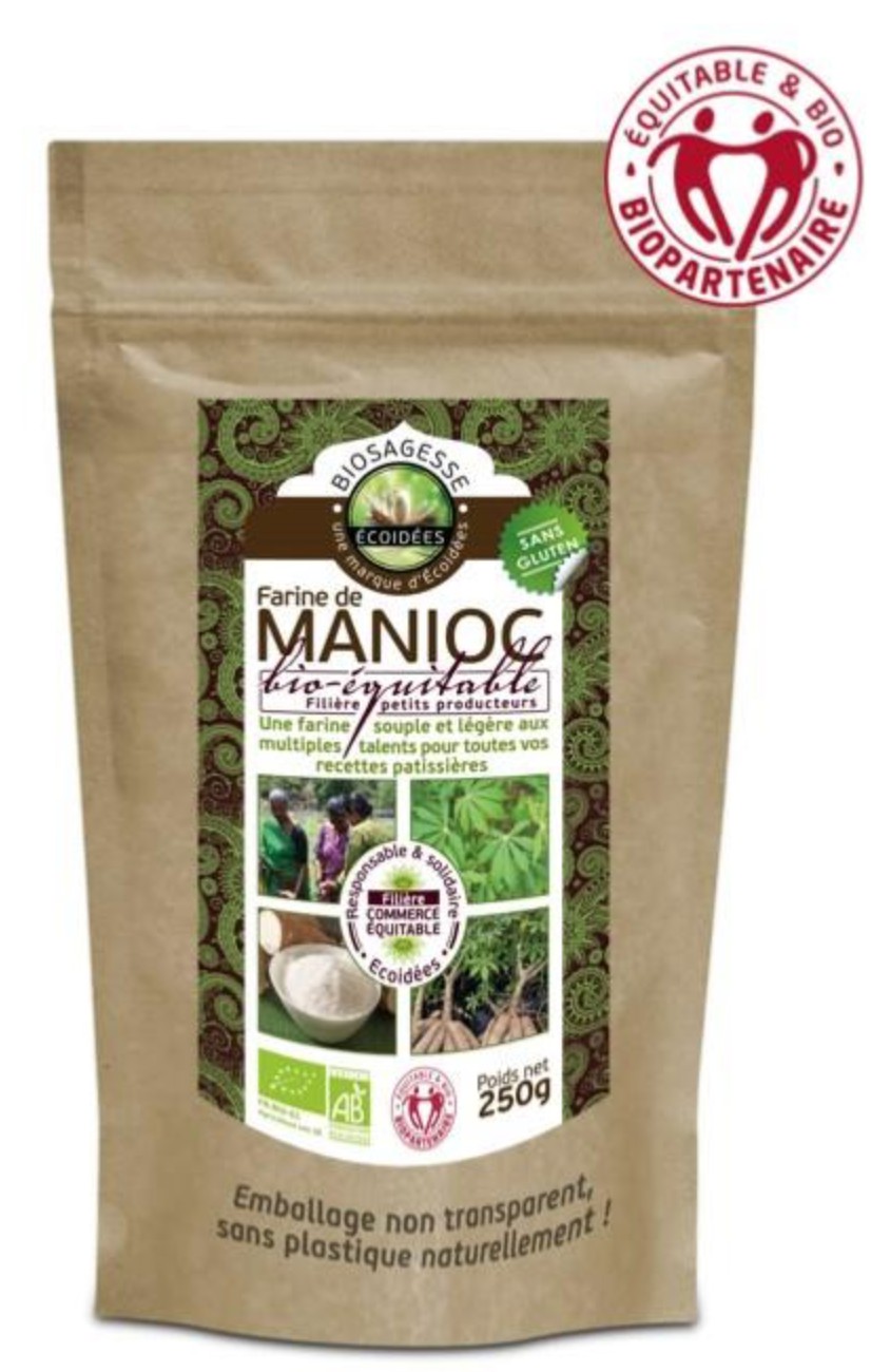 Farine de Manioc Bio Equitable - 250g -Écoidées