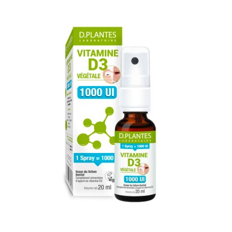 Vitamine D3 Végétale 1000UI - Spray 20ml - D.Plantes