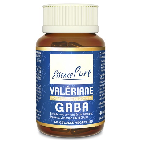 Valériane Gaba - 40 Gélules Végétales - Essence Pure