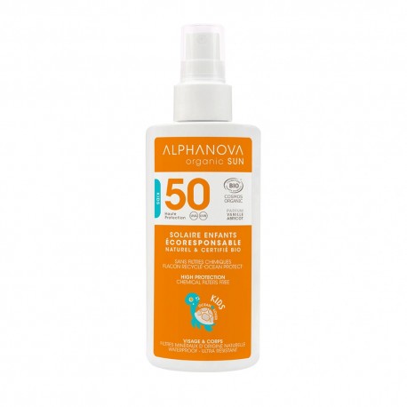 Spray Solaire Bio Haute Protection SPF50 Kids - 125g - Alphanova