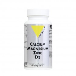 Calcium Magnésium Zinc D3 - 90 Comprimés - Vit'all+