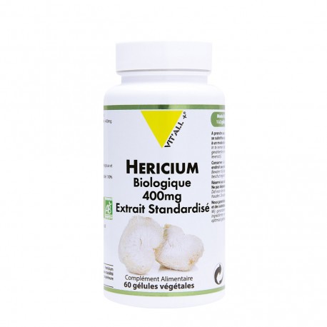 Héricium Bio 400mg Standardisé - 60 Gélules - Vit'All+