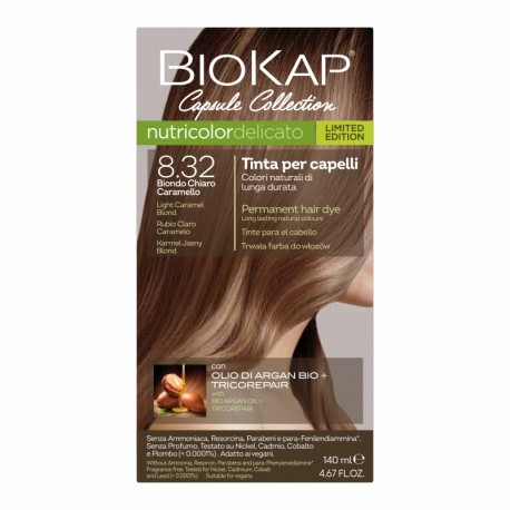 Coloration 8.32 Nutricolor Delicato Blond Clair Caramel - 140ml - Biokap