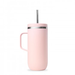 Cold Cup Isotherme avec Anse Pastel Rose - 600ml - Qwetch